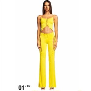 Yellow I.am.gia pants, size small. Brand new with tags